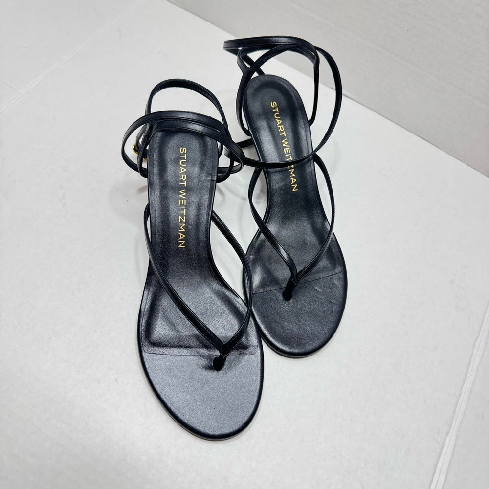 Stuart Weitzman Jimena Black Strappy Sandals - Picture 4 of 11